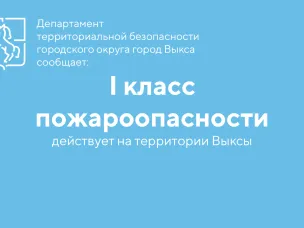 В Выксе установился I класс пожароопасности